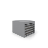 Cajonera para azulejos Tevere liso doble cara plata frontal
