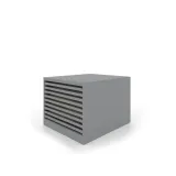 Cajonera para azulejos Tevere una cara liso plata frontal