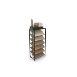 Estantería para exponer madera Tray negro aerea