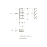 Estantería para exponer madera Tray plano