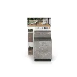  Expositor de azulejos para el exterior Tronchetto Outdoor 60x60 negro panel frontal