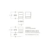 Mueble expositor de azulejos UP 2 Closed 61 Madera Old Oak Negro Plano