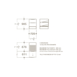 Mueble expositor de azulejos UP 2 Closed 61 Madera Vicenza Blanco Plano