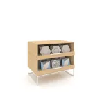 Mueble expositor de azulejos UP 2 Open 101 Madera Vicenza Blanco Cerrado