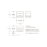 Mueble expositor de azulejos UP 2 Open 101 Madera Vicenza Blanco Plano