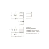 Expositor de azulejos tipo cajonera UP 3 Closed 60 Plano