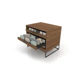  Expositor de azulejos tipo cajonera UP 3 Open 101 Madera Old Oak Negro Abierto