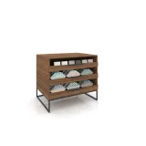  Expositor de azulejos tipo cajonera UP 3 Open 101 Madera Old Oak Negro Cerrado