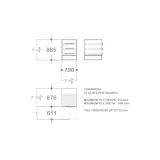 Expositor de azulejos tipo cajonera UP 3 Open 60 Plano