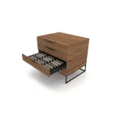 Mueble expositor azulejos tipo cajonera UP4 Closed 101 madera old oak abierto