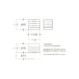 Mueble expositor azulejos tipo cajonera UP4 Closed 101 plano