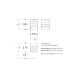 Mueble expositor azulejos tipo cajonera UP4 Closed 61 plano