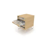 Mueble expositor tipo cajonera UP 4 Open 61 Madera Vicenza Blanco Abierto