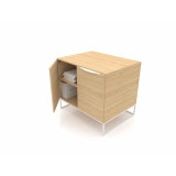 Up door madera vicenza blanco abierto