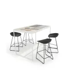 Mesa para exponer azulejos UP! blanco lateral