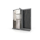 Exhibidores de cerámica Utah Multitiles plata 120x280 lateral