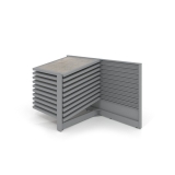 Expositor para pavimentos cerámicos Yato 10 100 plata lateral