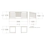 Mueble expositor de azulejos Yato 20 100 plano