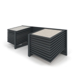 Mueble expositor de azulejos Yato 20 120 antracita lateral