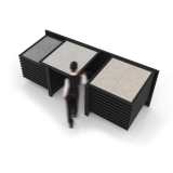 Mueble expositor de azulejos Yato 20 120 negro aérea