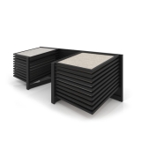 Mueble expositor de azulejos Yato 20 120 negro lateral