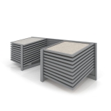 Mueble expositor de azulejos Yato 20 120 plata lateral