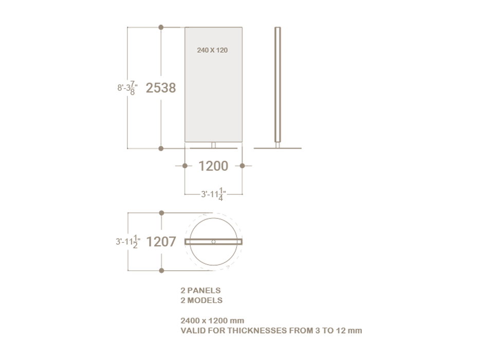 Expositor de azulejos Totem Giro Plano 2400