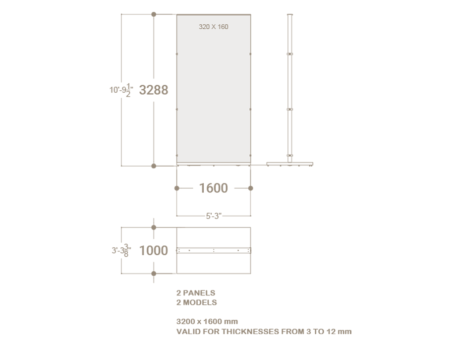 Expositor para piezas de cerámica Totem Plano 3200