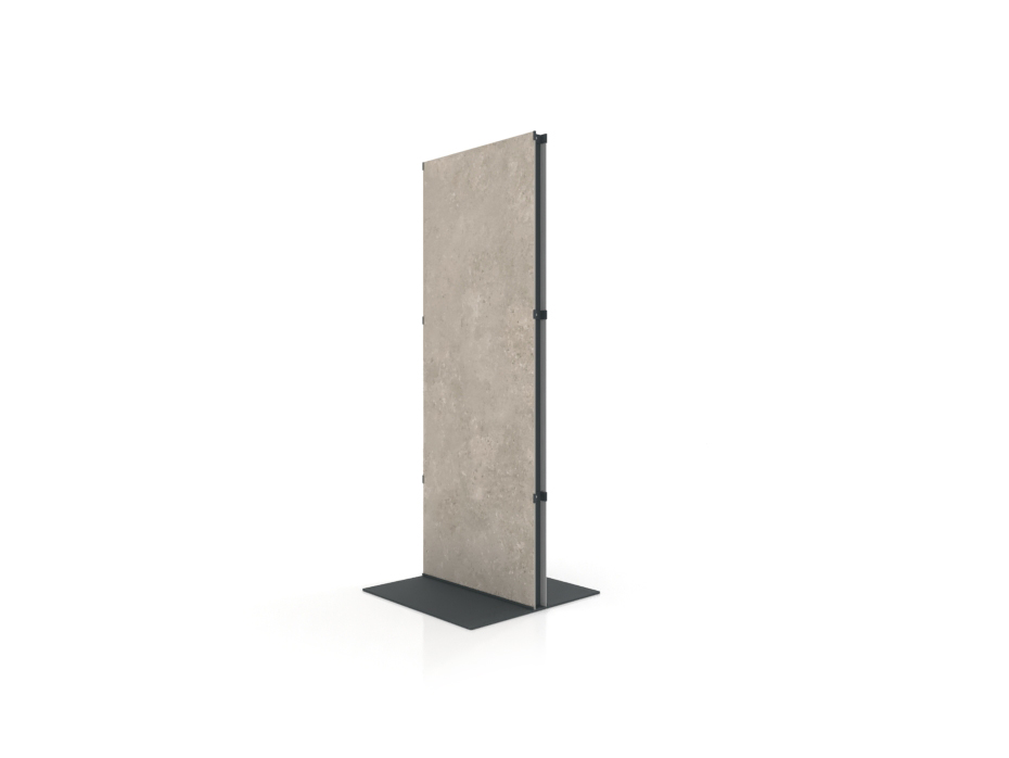 Expositor para piezas de cerámica Totem Outdoor 2600x1000 antracita trasera