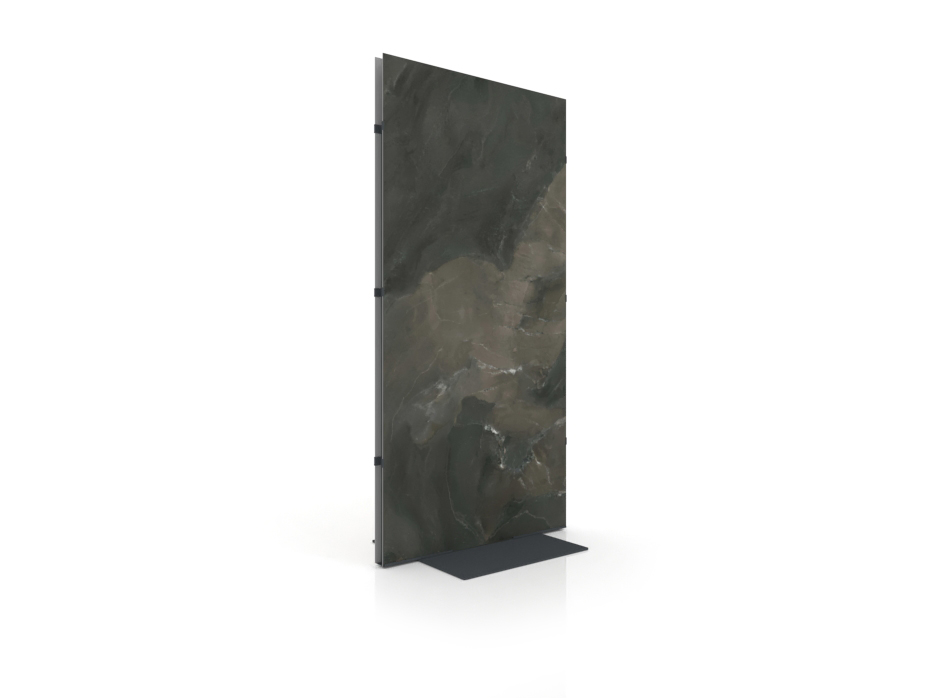 Expositor para piezas de cerámica Totem Outdoor 3000x1500 antracita lateral