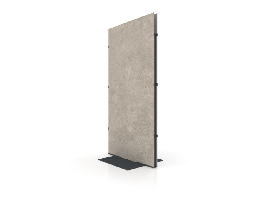 Expositor para piezas de cerámica Totem Outdoor 3000x1500 antracita trasera