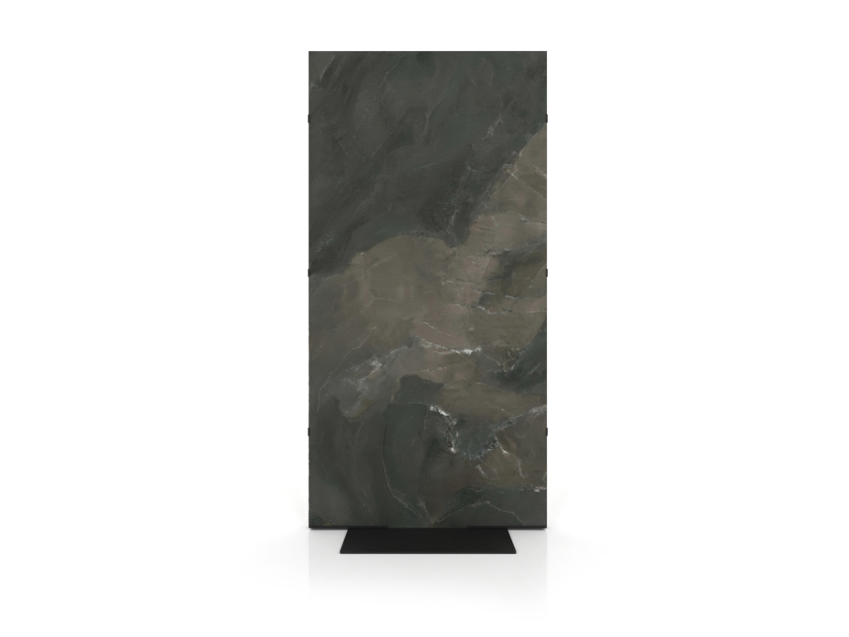 Expositor para piezas de cerámica Totem Outdoor 3000x1500 negro frontal