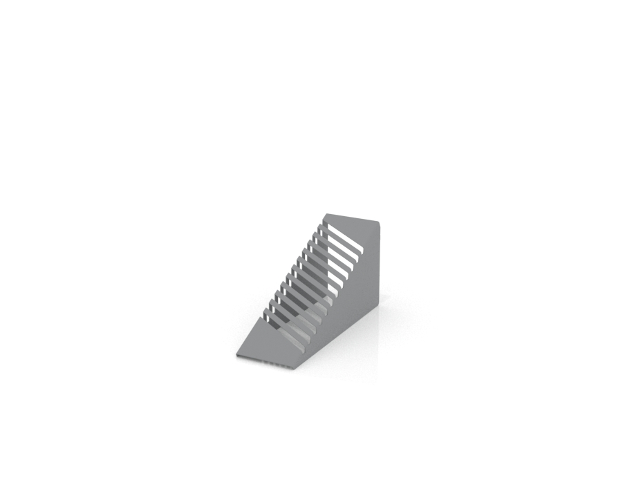 tile display stand Tronchetto Ferro inclinado silver structure