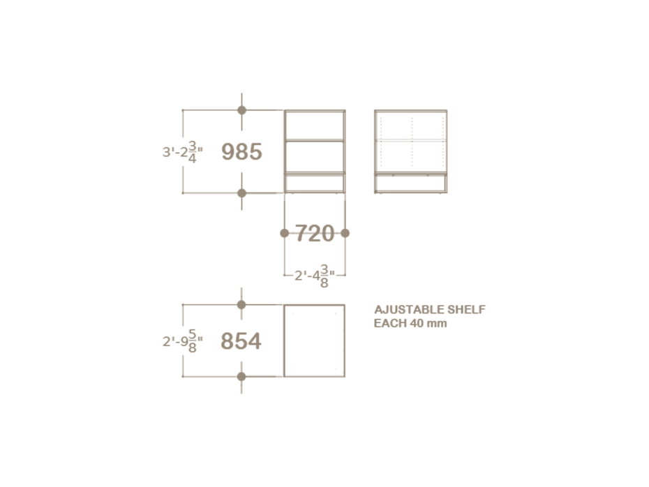 mueble para azulejos UP CA plano