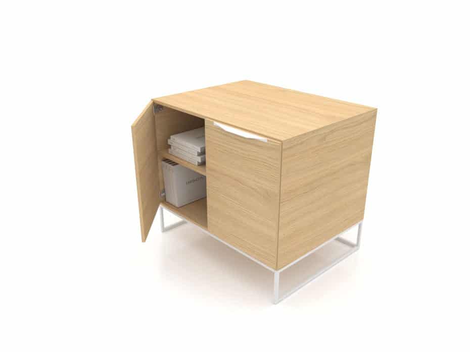 Up door madera vicenza blanco abierto