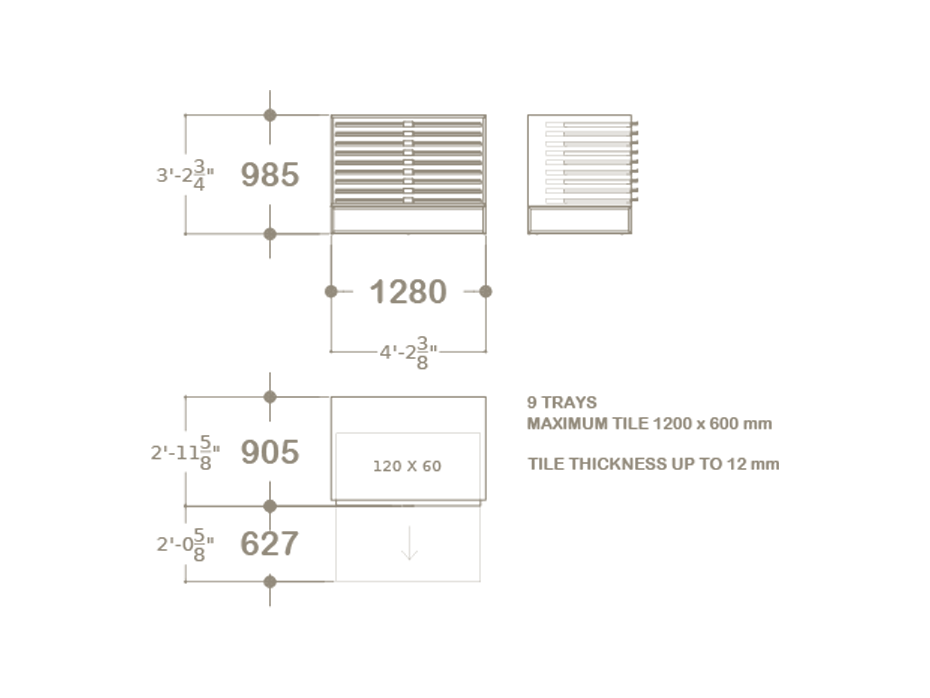 UP H Loose 60x120 madera old oak negro plano