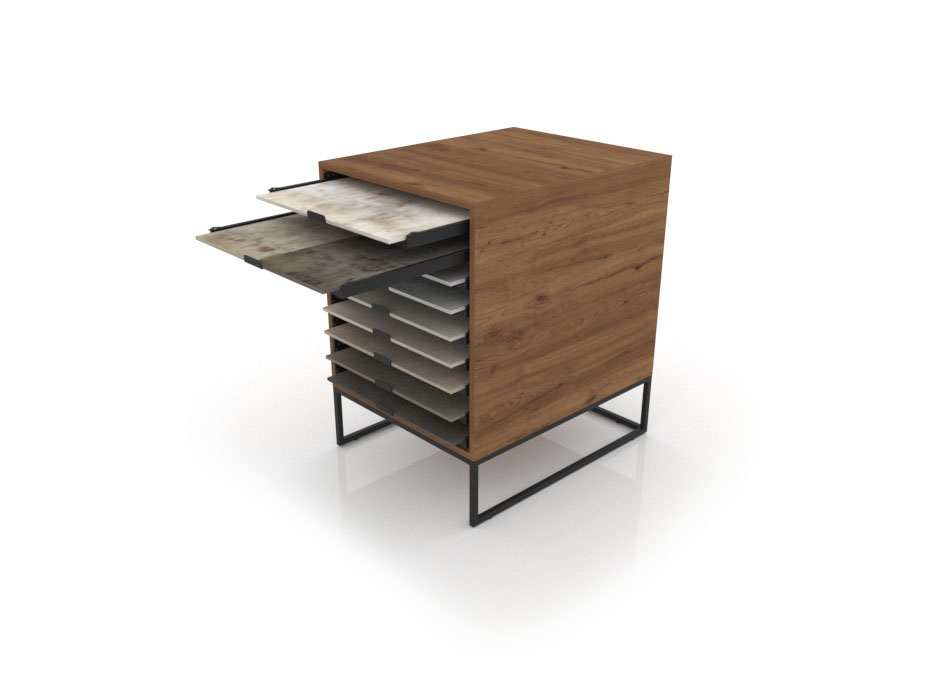 UP H Loose 60x60 madera old oak negro abierto