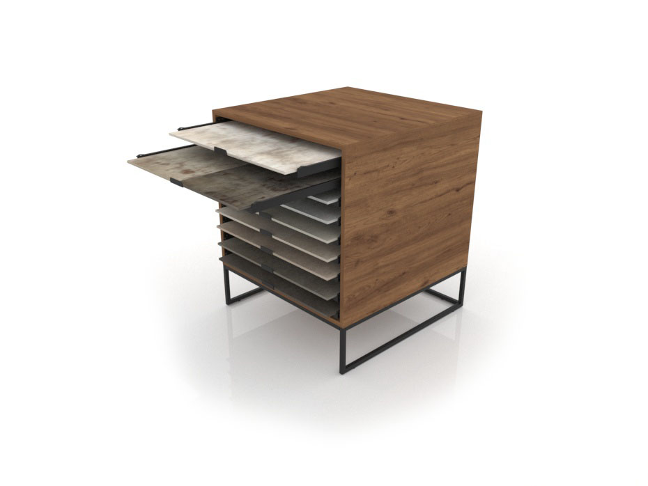 UP H Loose 75x75 madera old oak negro abierto