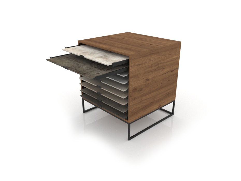 UP H Loose 80x80 madera old oak negro abierto