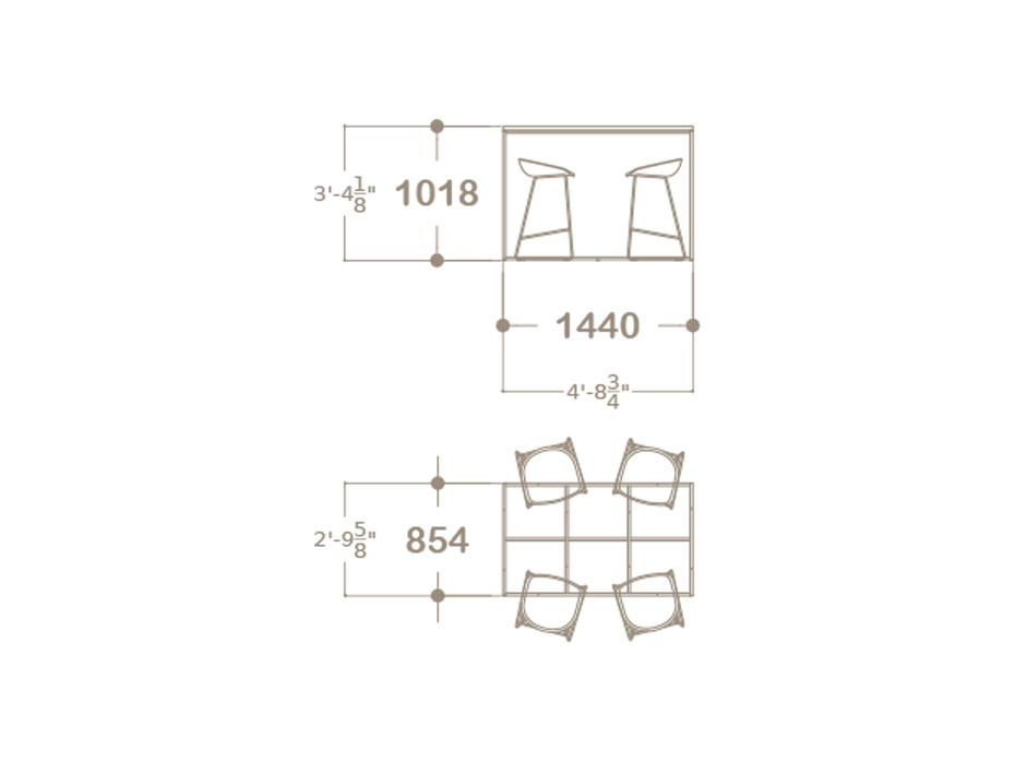 Mesa para exponer azulejos UP! blanco plano