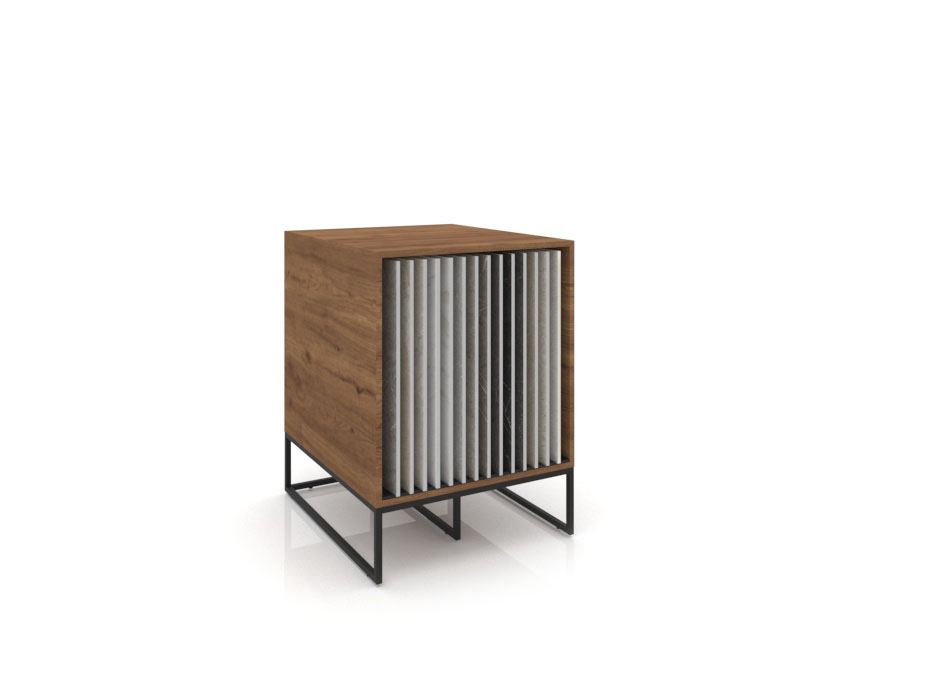 Mueble expositor azulejos tipo cajonera UP V Loose madera old oak 