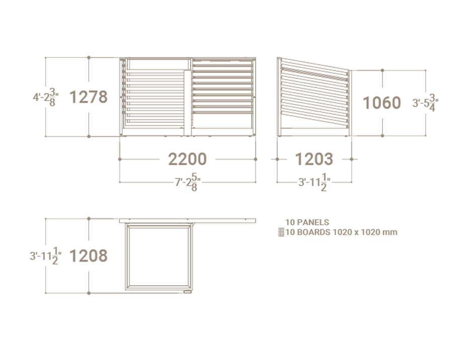 Expositor para pavimentos cerámicos Yato 10 100 plano