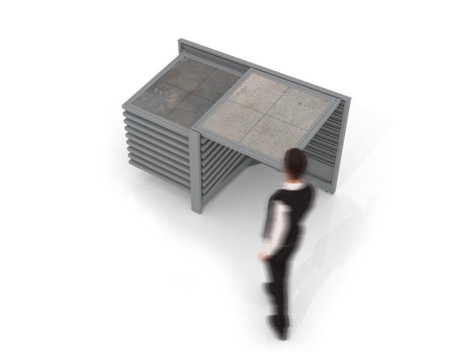 Expositor para pavimentos cerámicos Yato 10 100 plata aérea