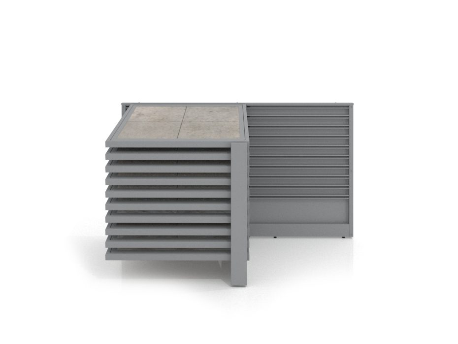 Expositor para pavimentos cerámicos Yato 10 100 plata lateral
