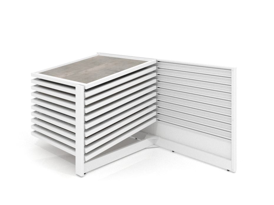 Expositor para pavimentos cerámicos Yato 10 120 blanco lateral