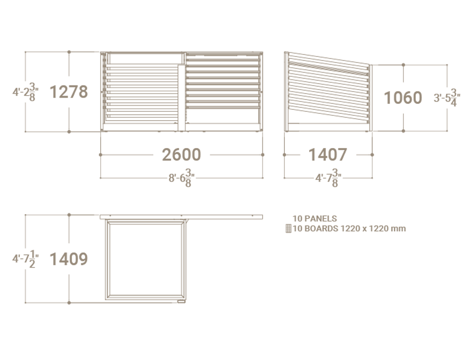 Expositor para pavimentos cerámicos Yato 10 120 plano
