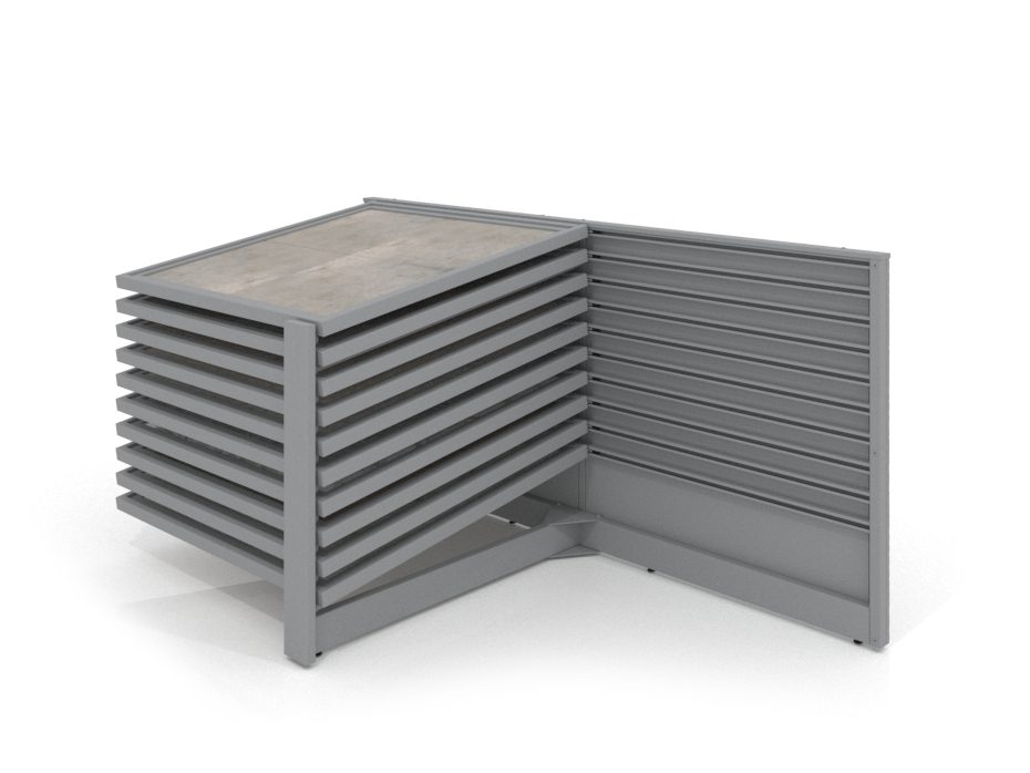 Expositor para pavimentos cerámicos Yato 10 120 plata lateral