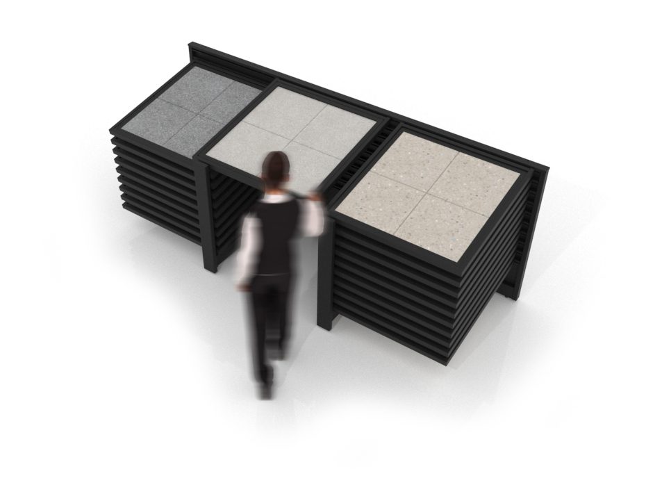 Mueble expositor de azulejos Yato 20 100 negro aérea