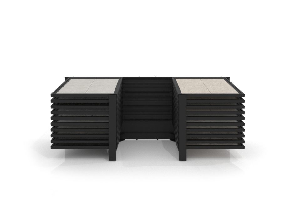 Mueble expositor de azulejos Yato 20 100 negro frontal