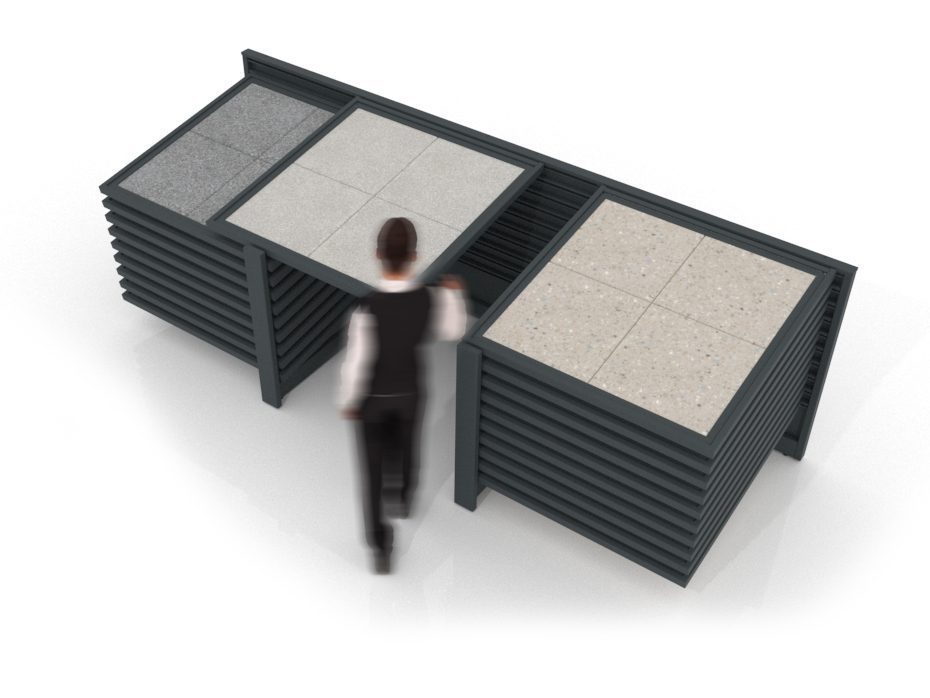 Mueble expositor de azulejos Yato 20 120 antracita aérea